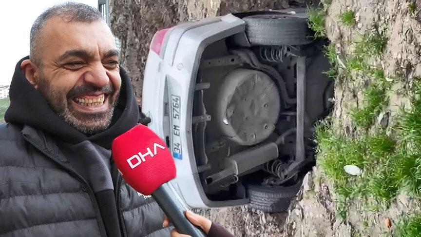 İstanbul'da 'obruk' oluştu. Bu arabadan çok çektim, sahibi gömün dedi