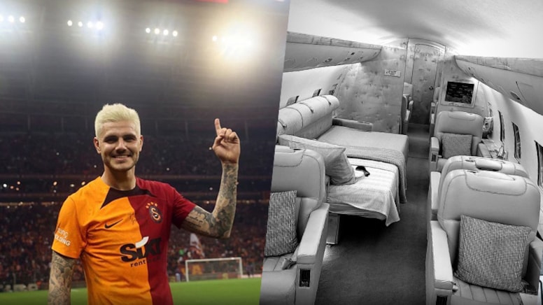 Icardi derbi biter bitmez özel jetle memleketine yol aldi